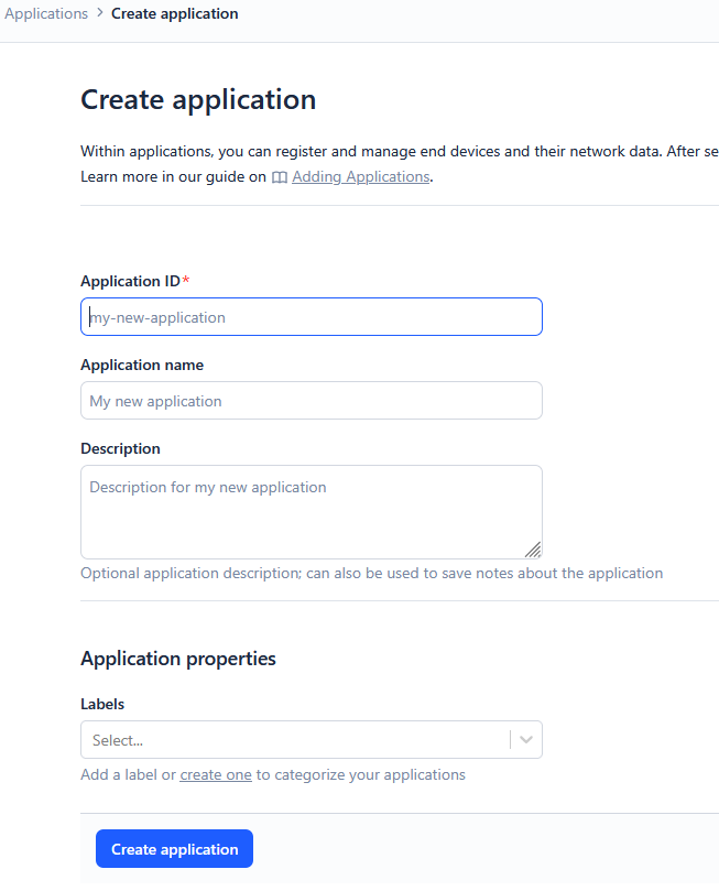 Details of the TTN application
