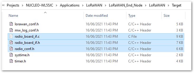 RAK3172 Radio Related Files for Modification