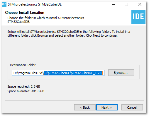STM32CubeIDE Directory Location