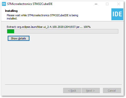 STM32CubeIDE On-going Installation