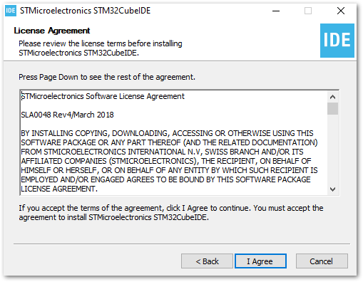 STM32CubeIDE License Agreement