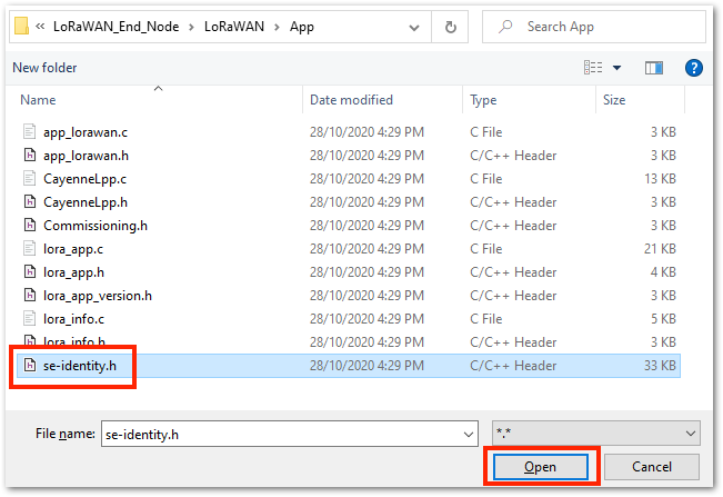 Open the se-identity.h File