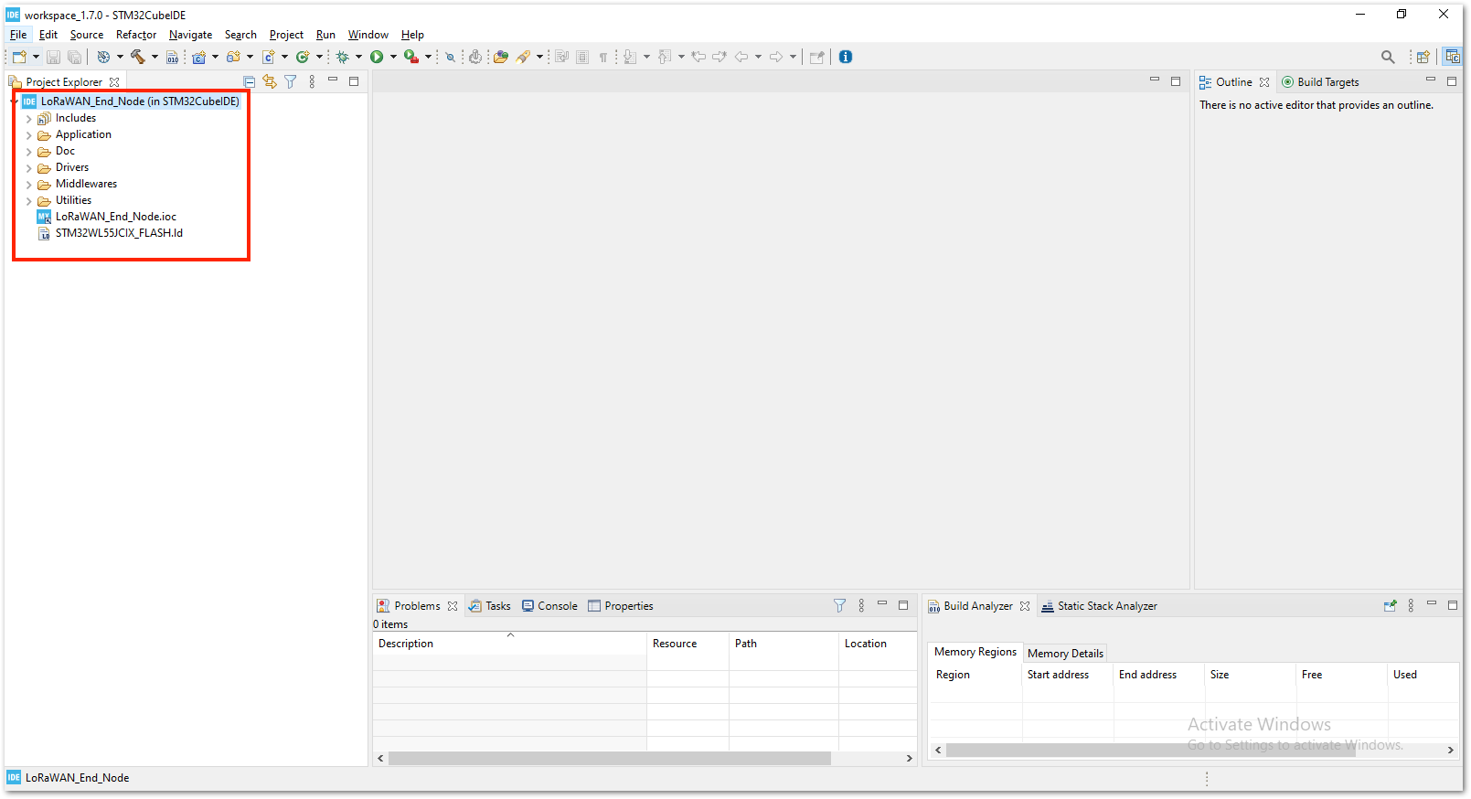 Open the STM32CubeIDE Project