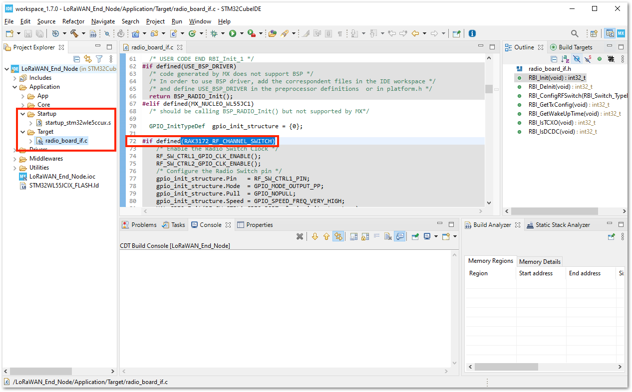 Open the STM32CubeIDE Project