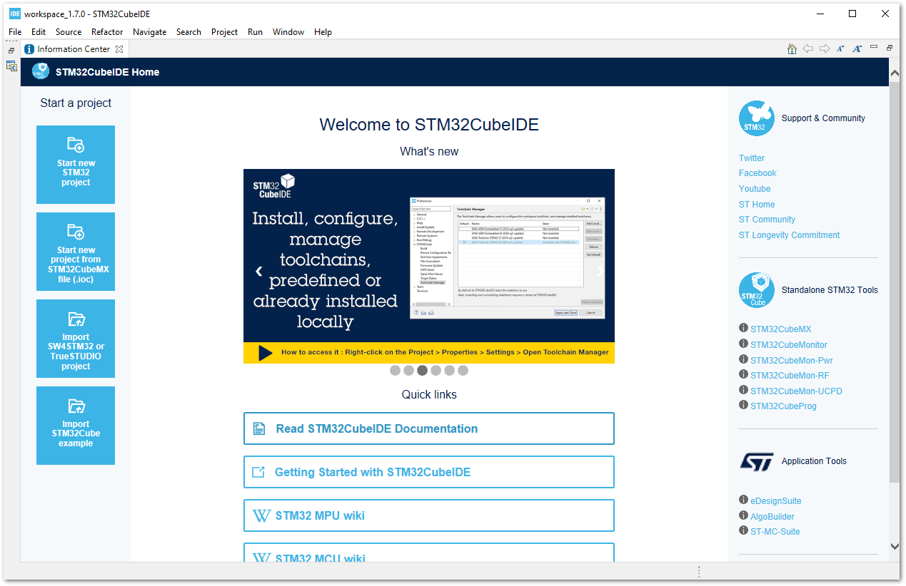 STM32CubeIDE Application Running