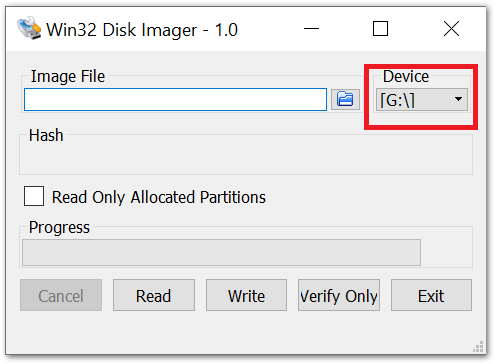 Select Storage Device