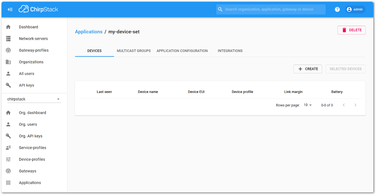 Click the name of the application