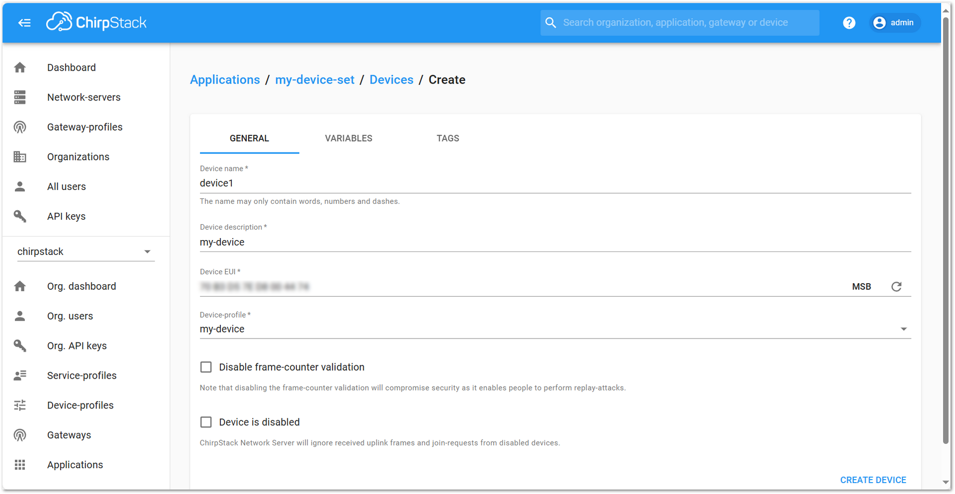 Register a new device