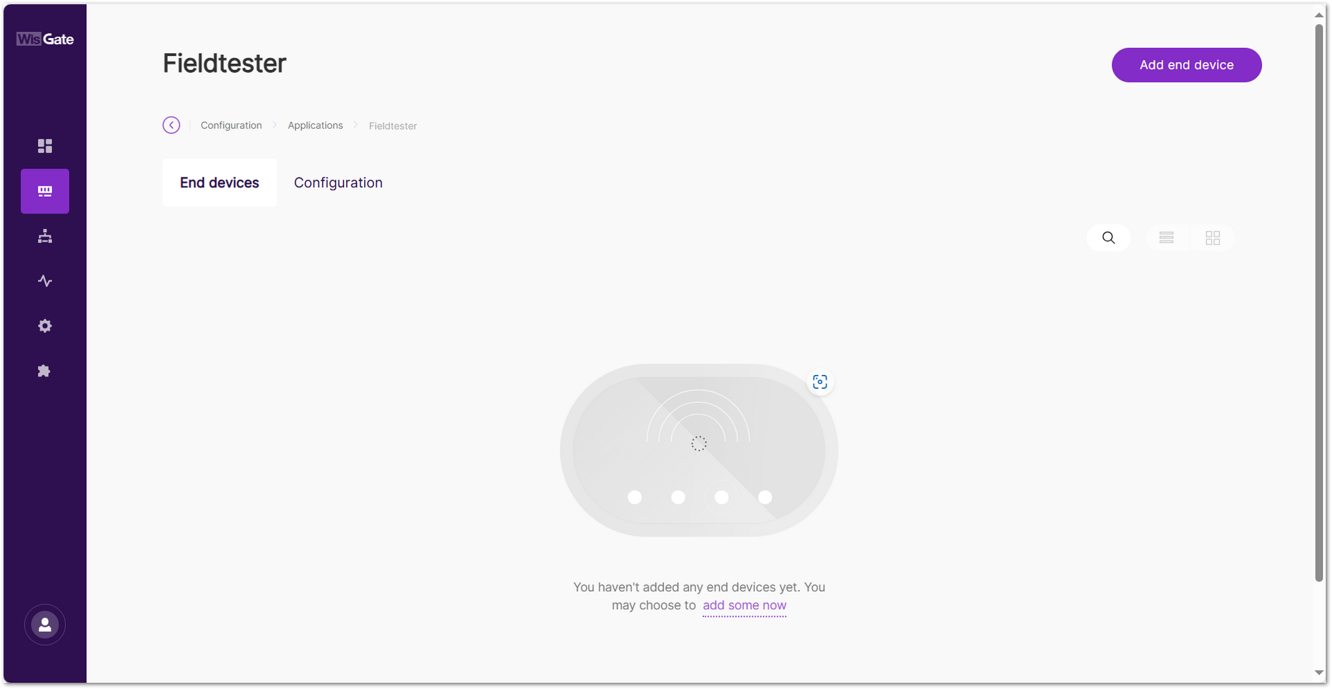 Application End Devices Menu