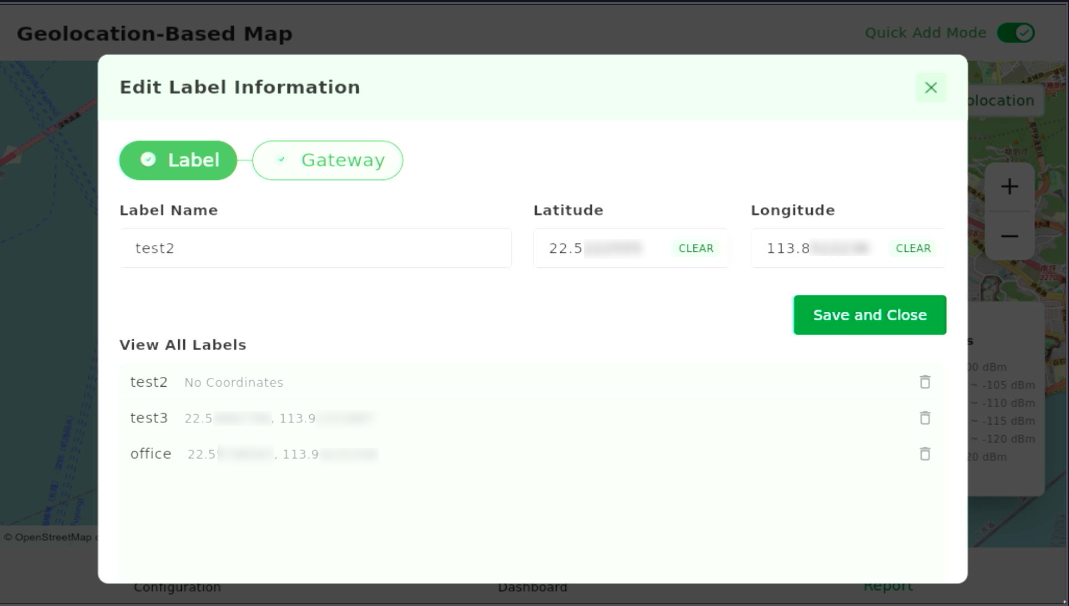 Assign Coordinates to Label