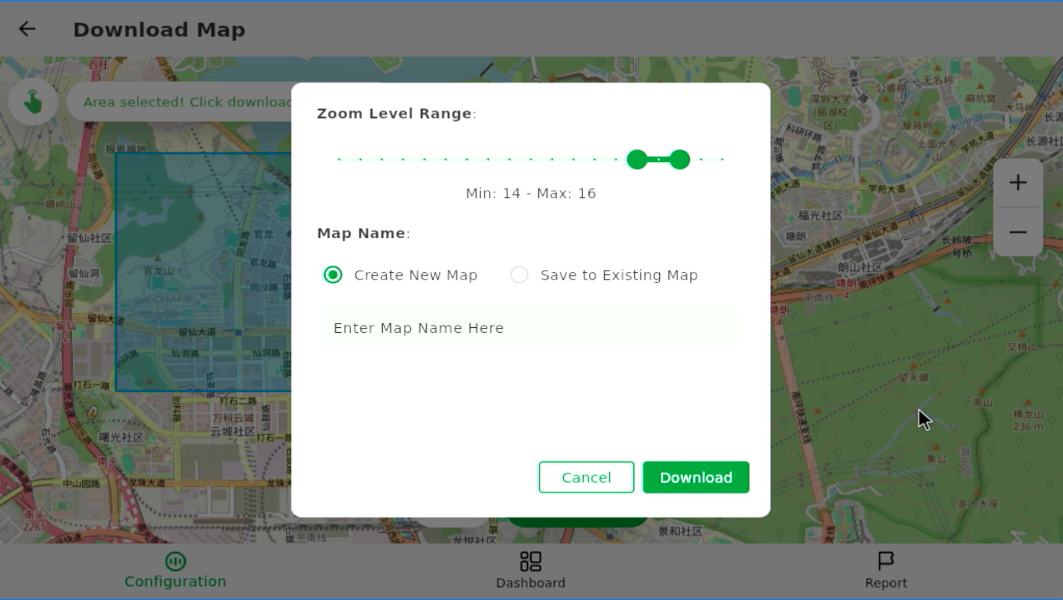 Zoom Level Selection and Map Naming