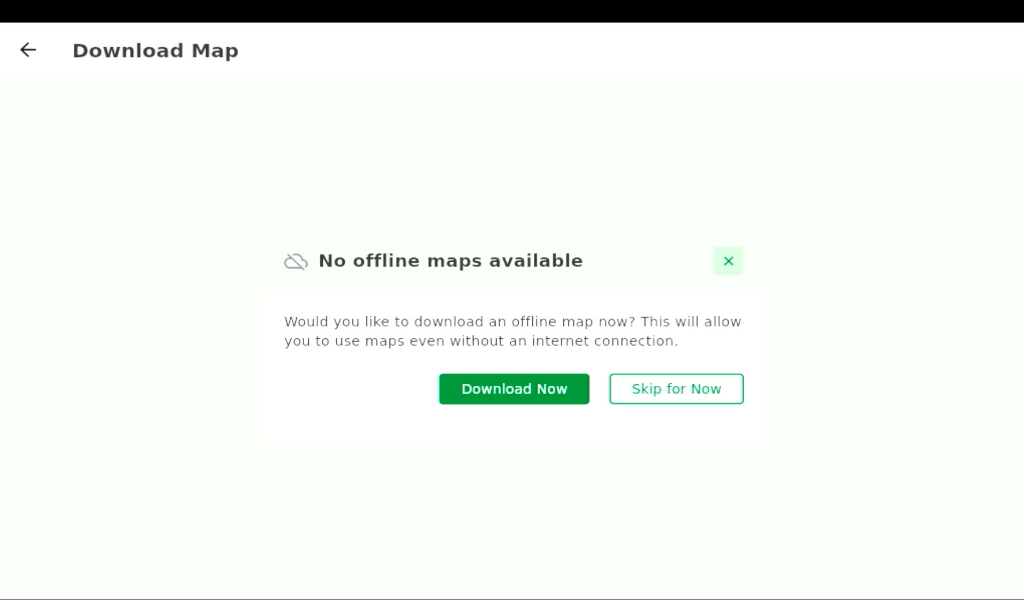 Download Offline Map Prompt