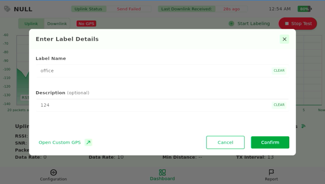 Enter Label Information