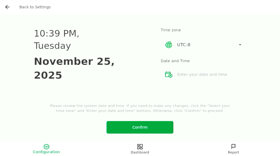 Set Time Zone, Date, and Time