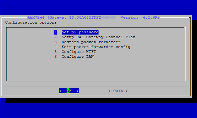 Configuration options for the gateway