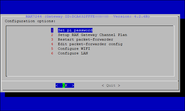 Gateway configuration options