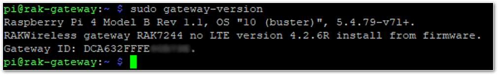 Gateway ID using the command line