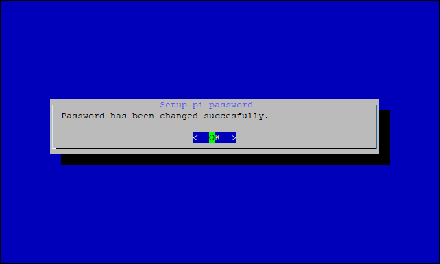 Successful password change