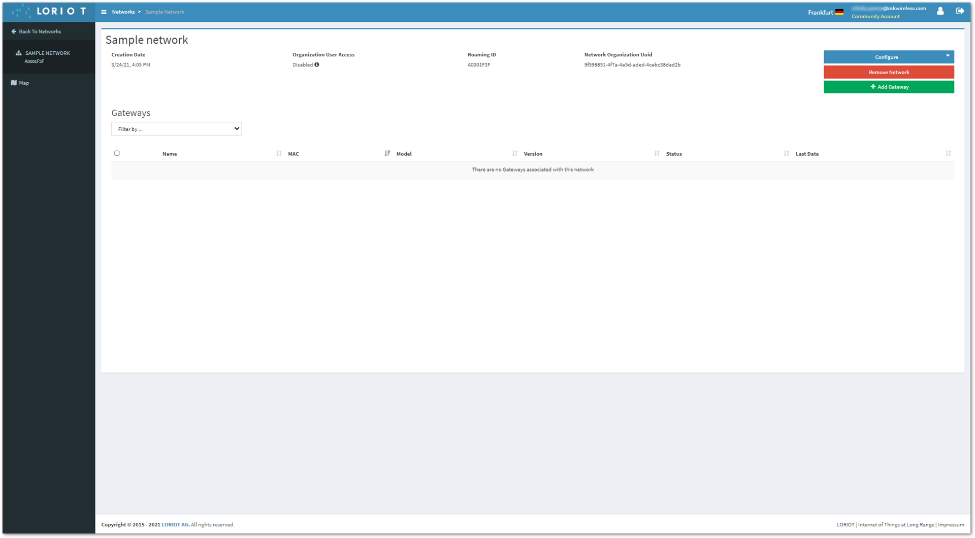 Adding a gateway to the network