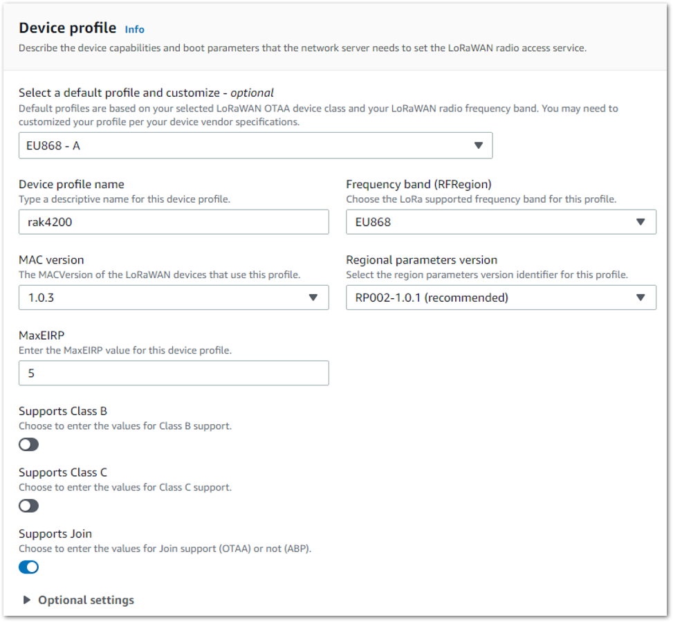Adding the Device Profile