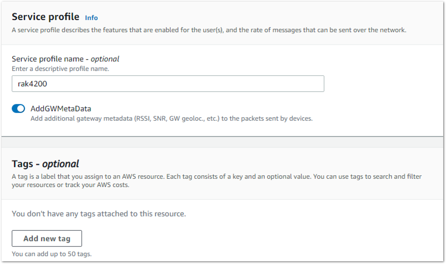 Adding the Service Profile