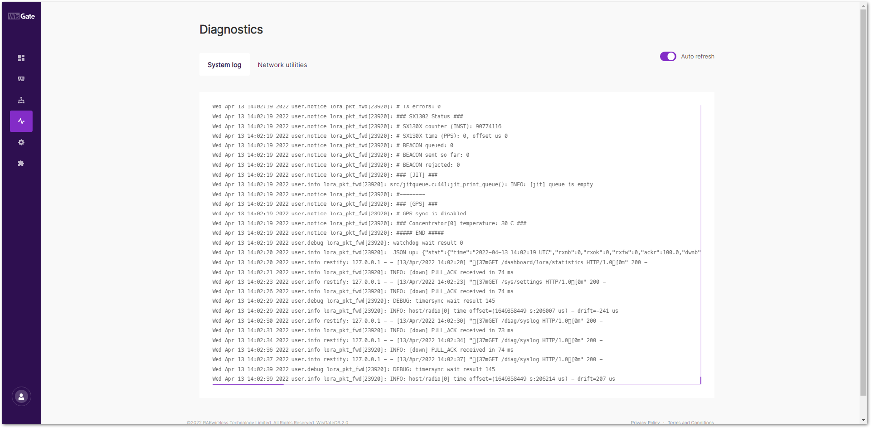 System Log