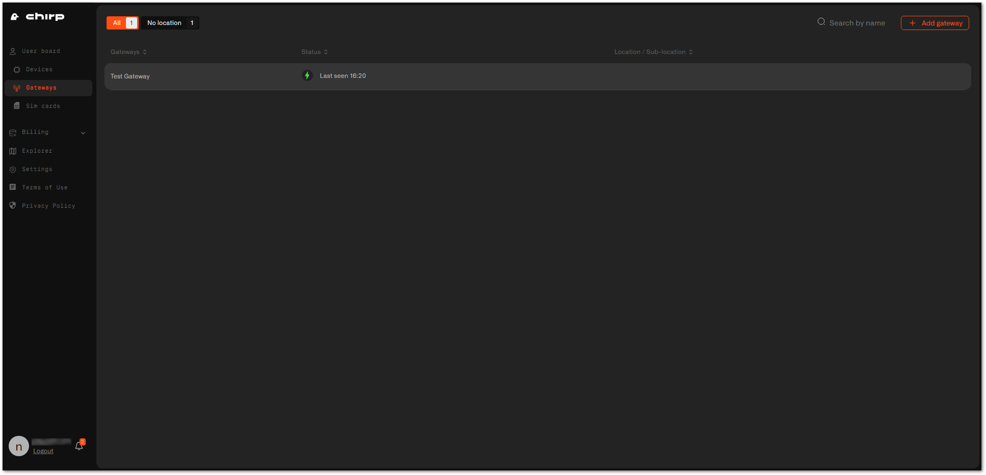 Gateway is online