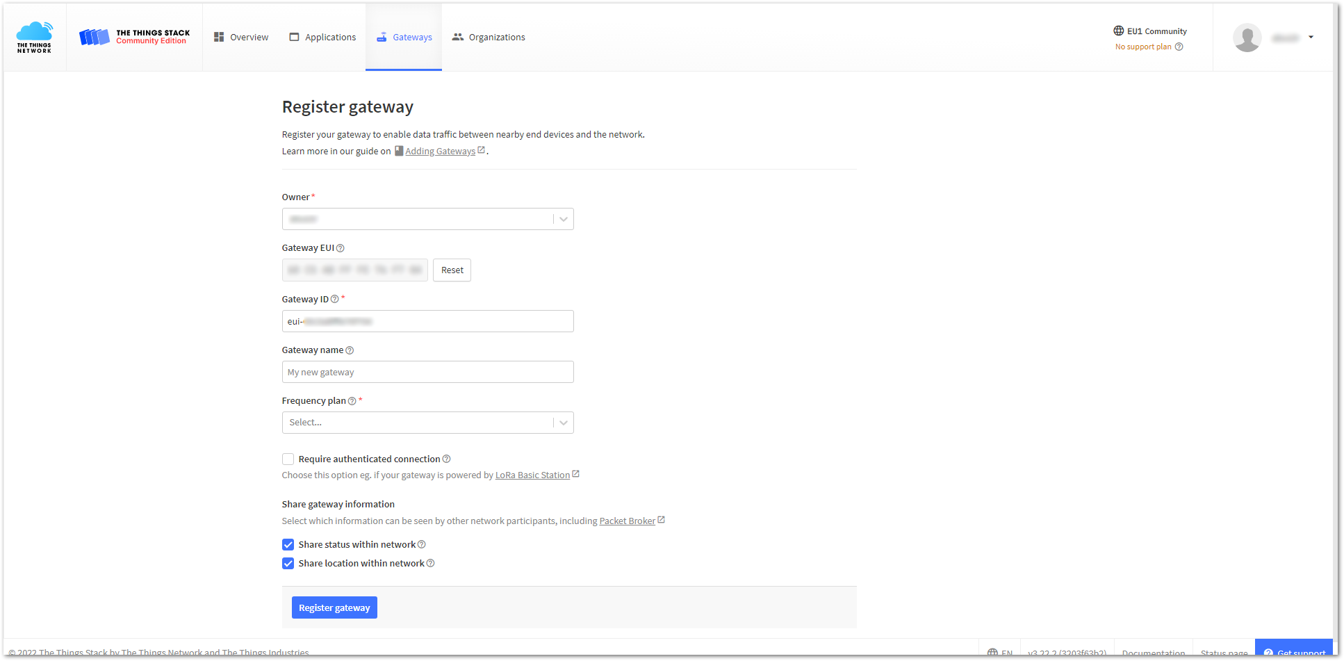Adding a gateway