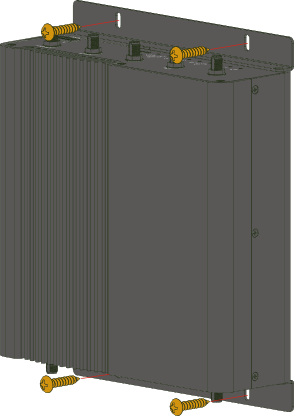 RAK7391 secured to the wall