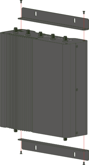 Wall mounting brackets on the RAK7391