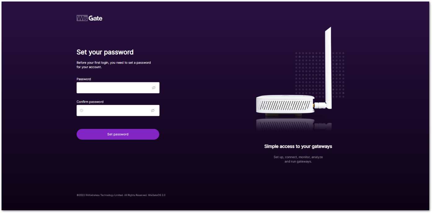 Web UI login page