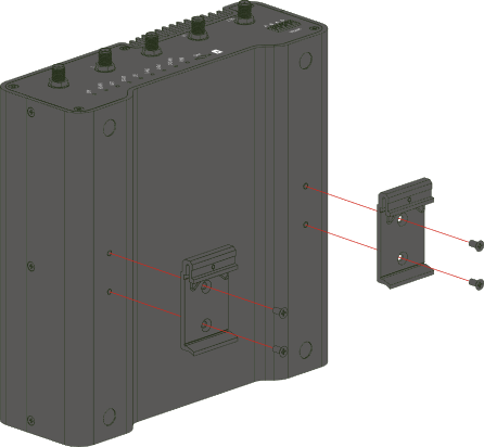 Installing Din rail mounting clips