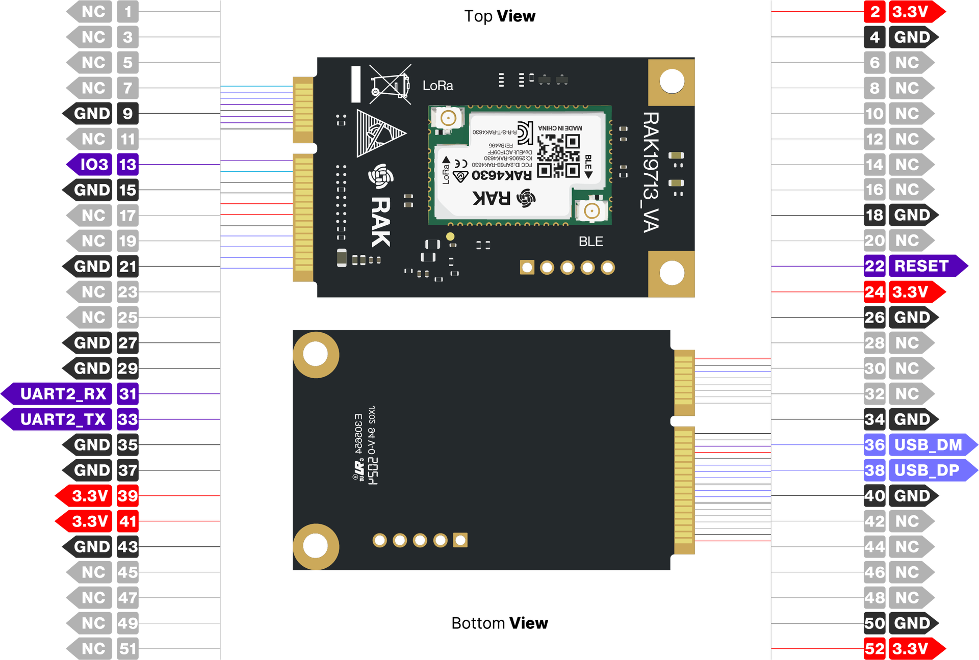 RAK19713 pin definition