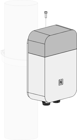 Fasten the device and the bracket