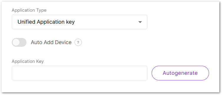 Unified application key