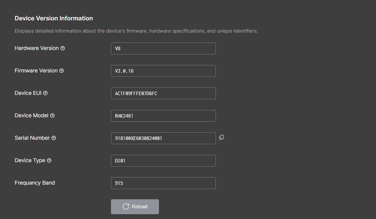 Device version information