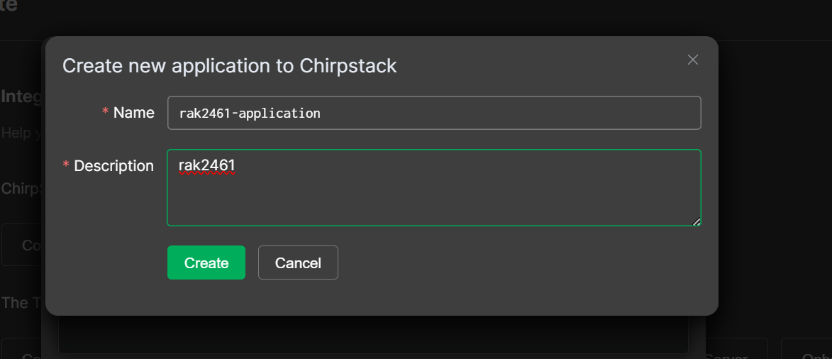 Create an application