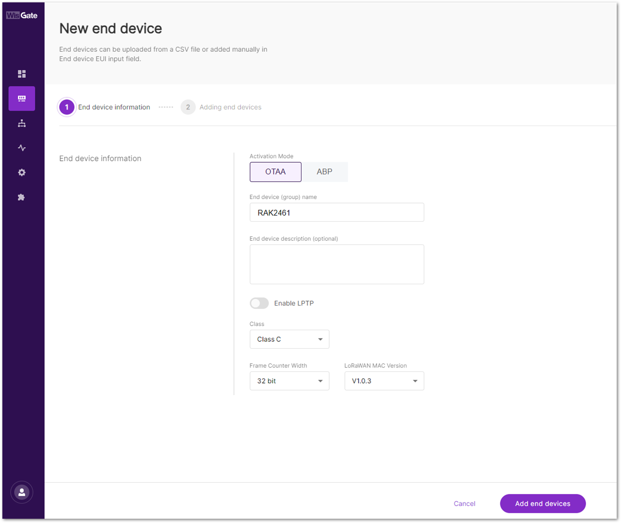 Successfully created application