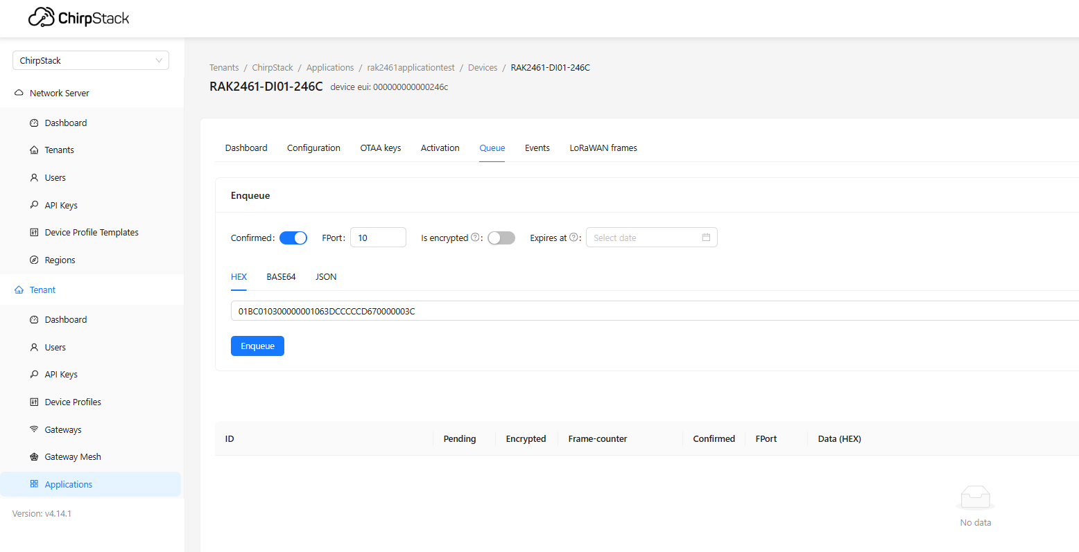 LoRaWAN Downlink ChirpStack