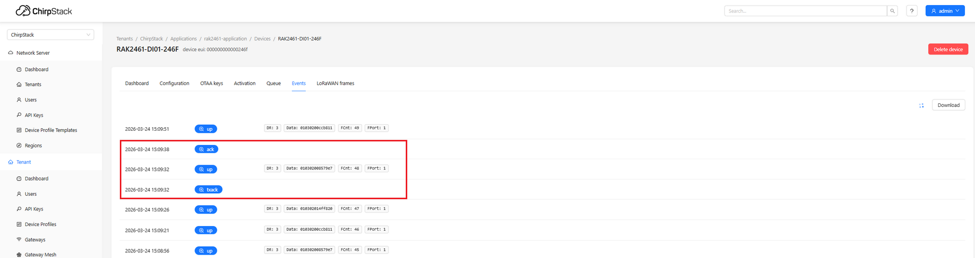 ChirpStack Transparent2