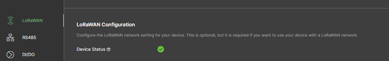 LoRaWAN status