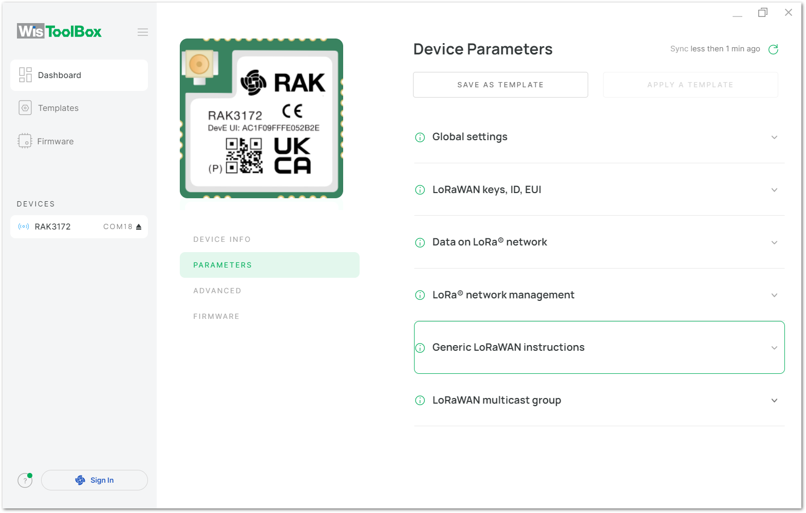Device Parameters