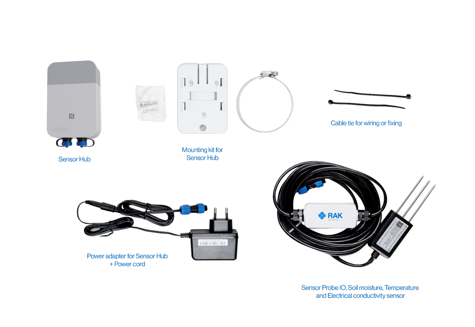 Soil Moisture, Temperature, and Electrical Conductivity Solutions Package Inclusion