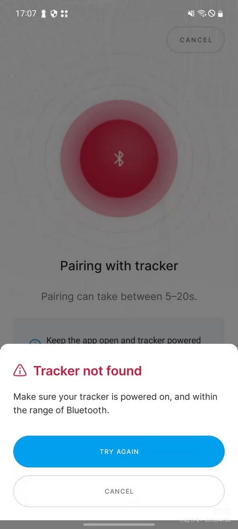 Tracker not found