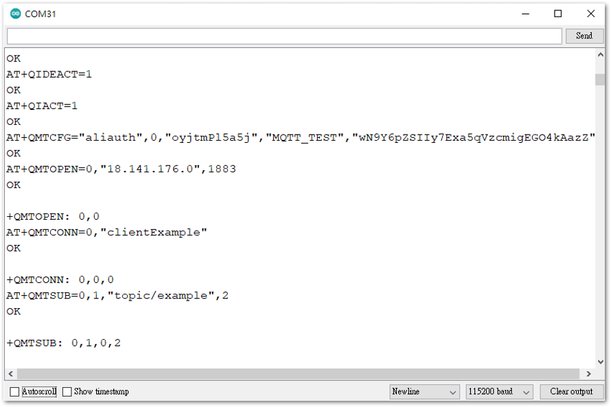 MQTT Subscription to Topic