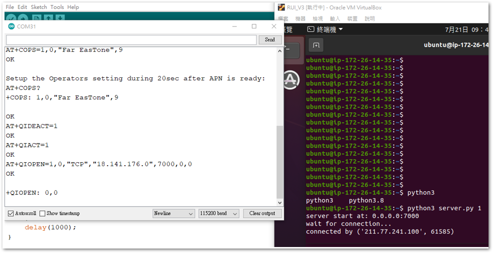 TCP Client connection